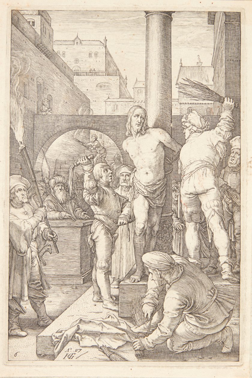 Odarcie ze skóry autorstwa Hendrick Goltzius