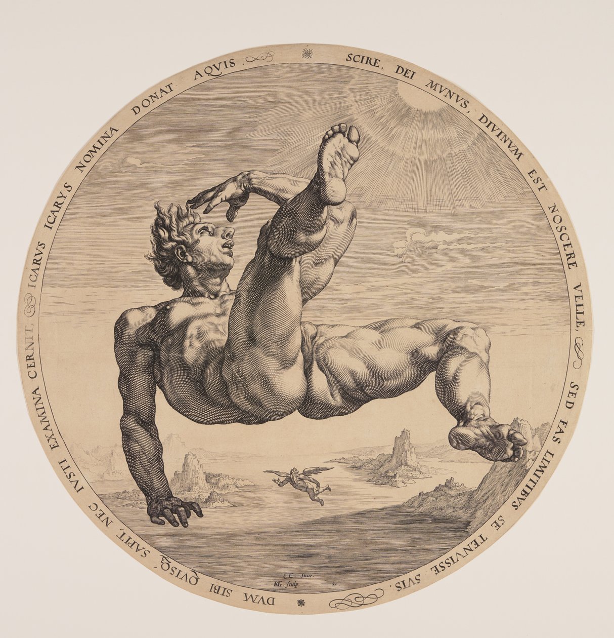 Ikar, z filmu "Czterej Niegodziwcy autorstwa Hendrick Goltzius