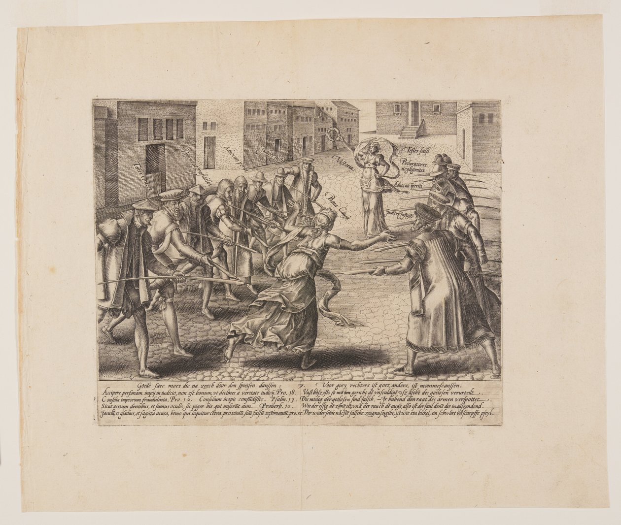 Imperiled Litigation, z Litis Abusus (Nadużycia prawa) autorstwa Hendrick Goltzius