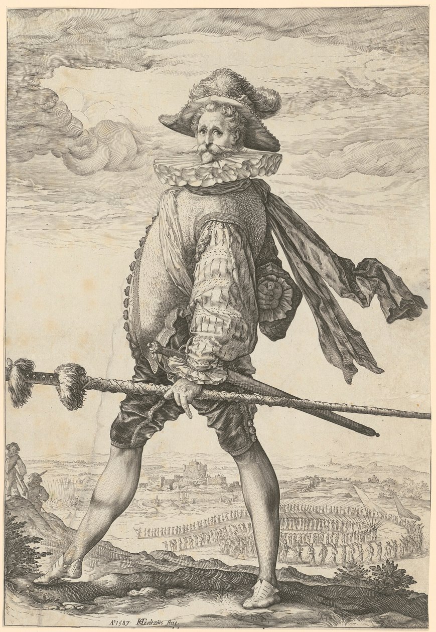kapitan piechoty autorstwa Hendrick Goltzius