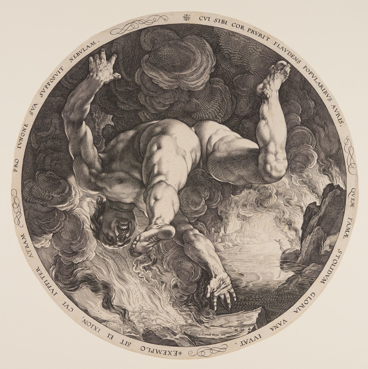 Ixion, z "Czterech łotrów autorstwa Hendrick Goltzius