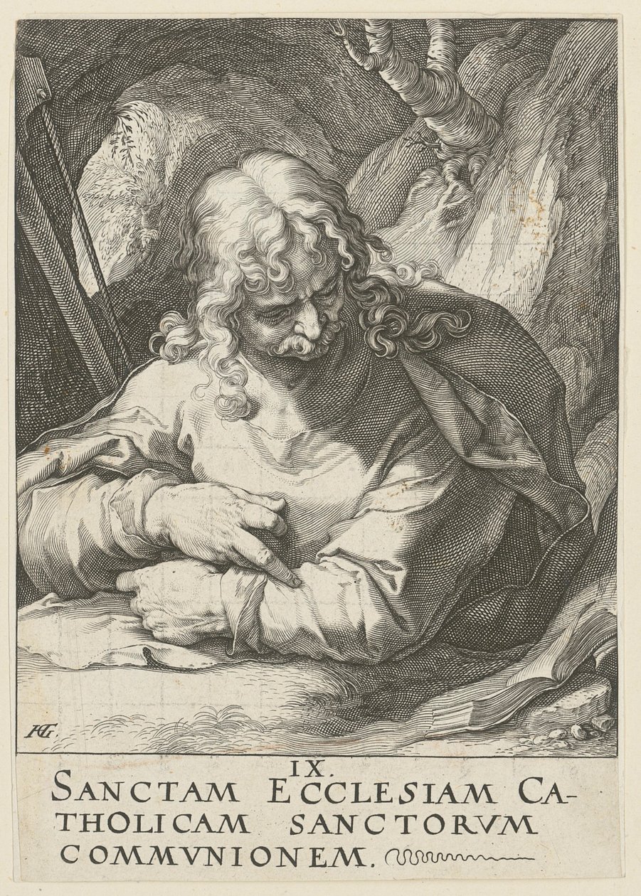 Jakub Młodszy, arkusz 10 z serii „Chrystus, dwunastu apostołów i Paweł” autorstwa Hendrick Goltzius