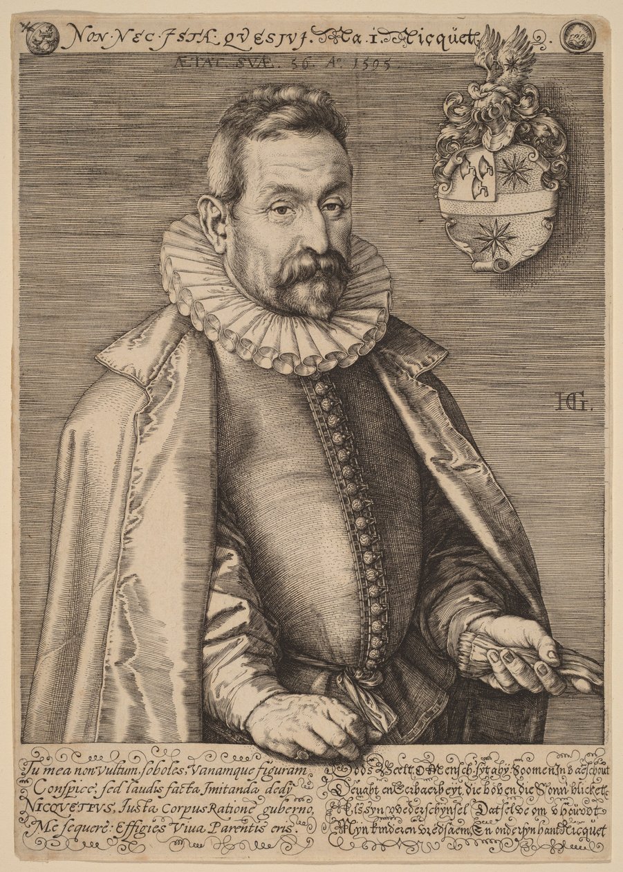 Jan Nicquet autorstwa Hendrick Goltzius