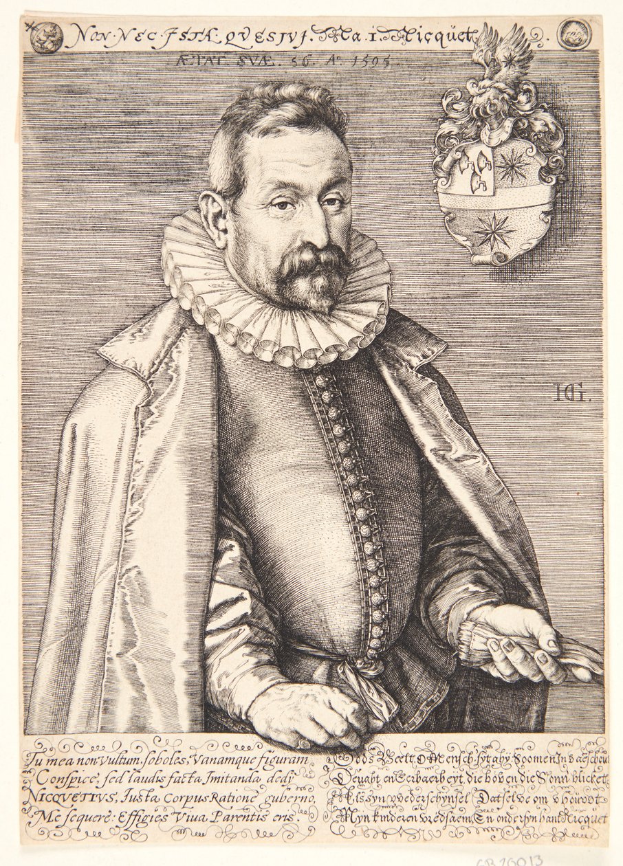 Jan Nicquet autorstwa Hendrick Goltzius