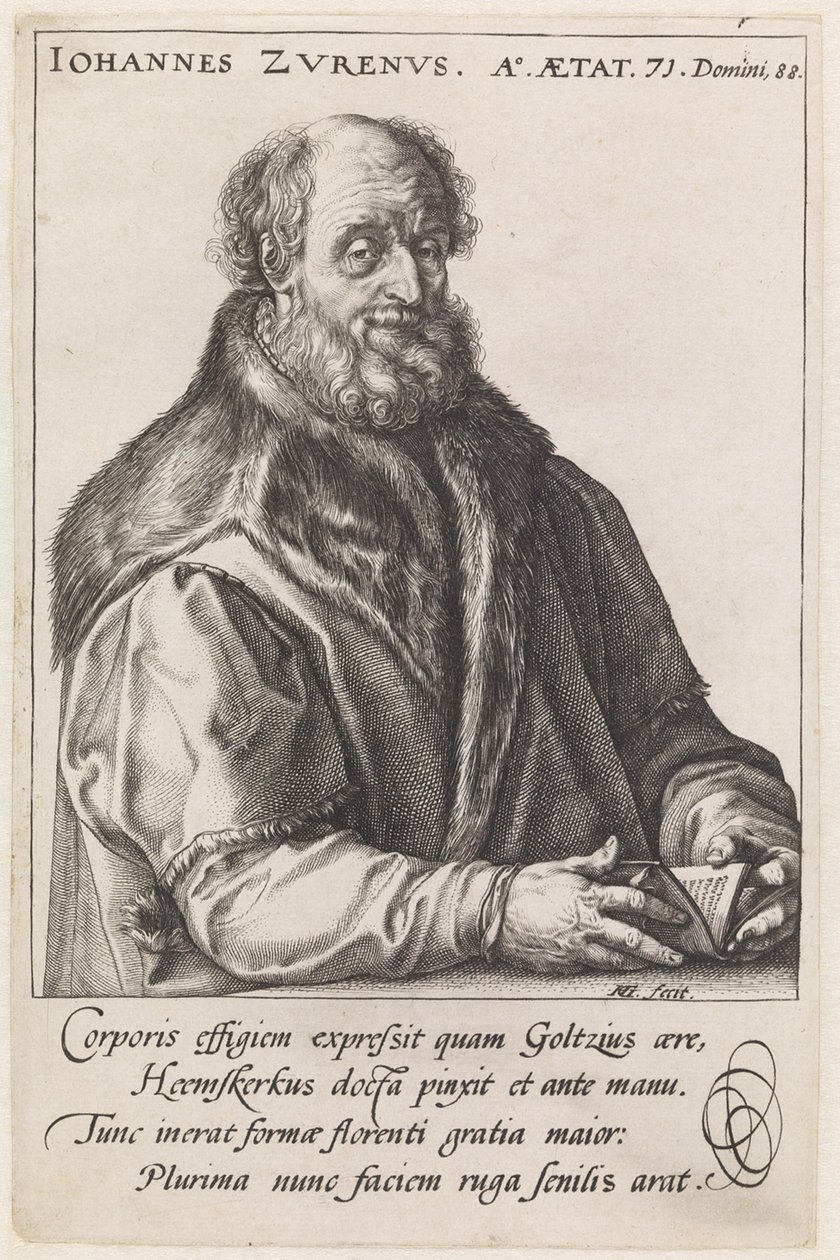 Johannes Zurenus (1517–1591) autorstwa Hendrick Goltzius