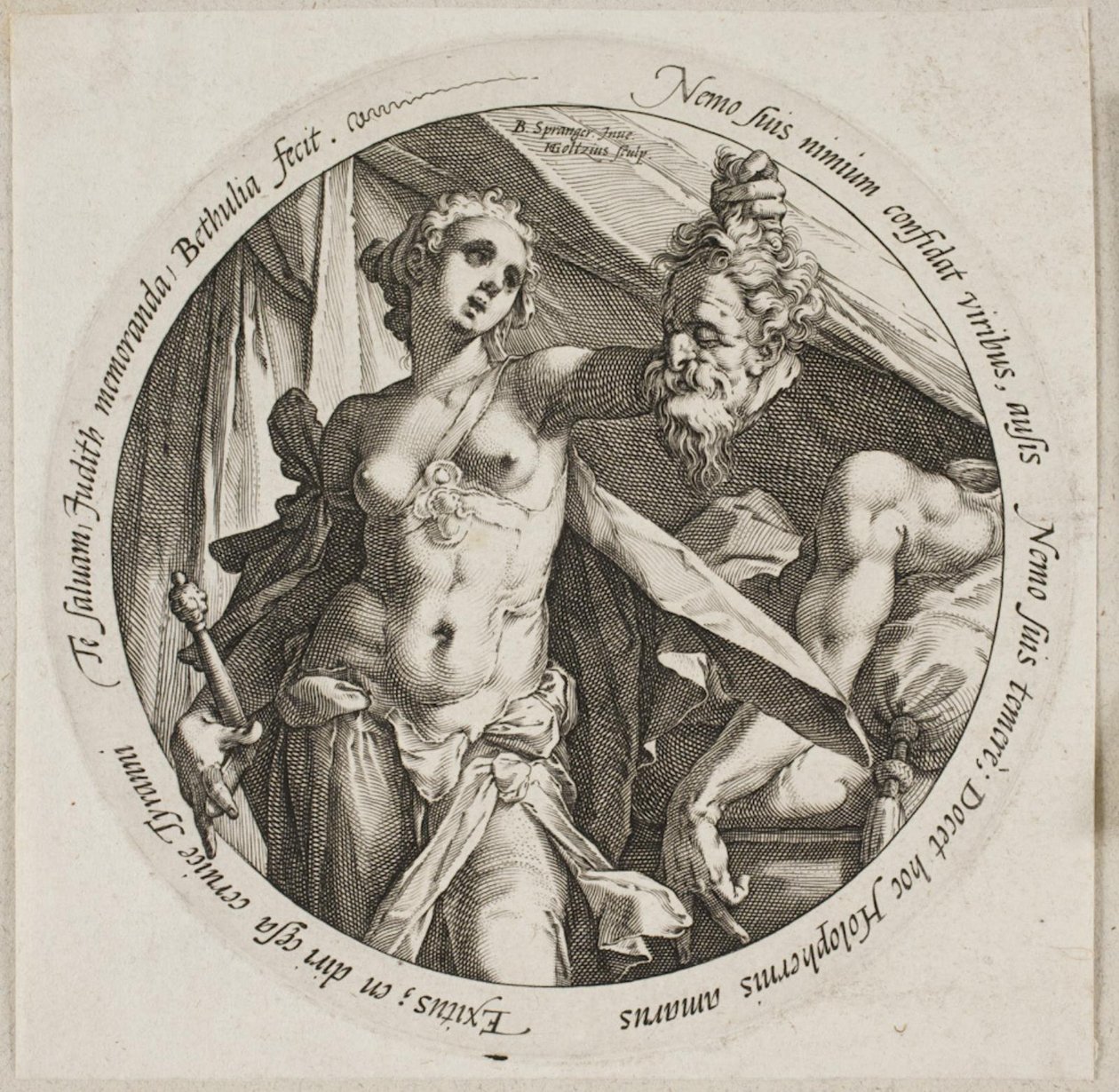 Judyta z głową Holofernesa autorstwa Hendrick Goltzius