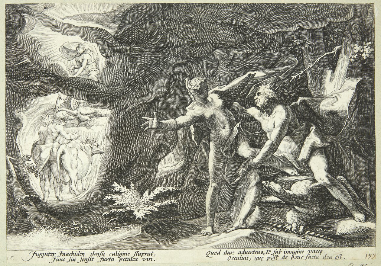Jowisz i Io autorstwa Hendrick Goltzius