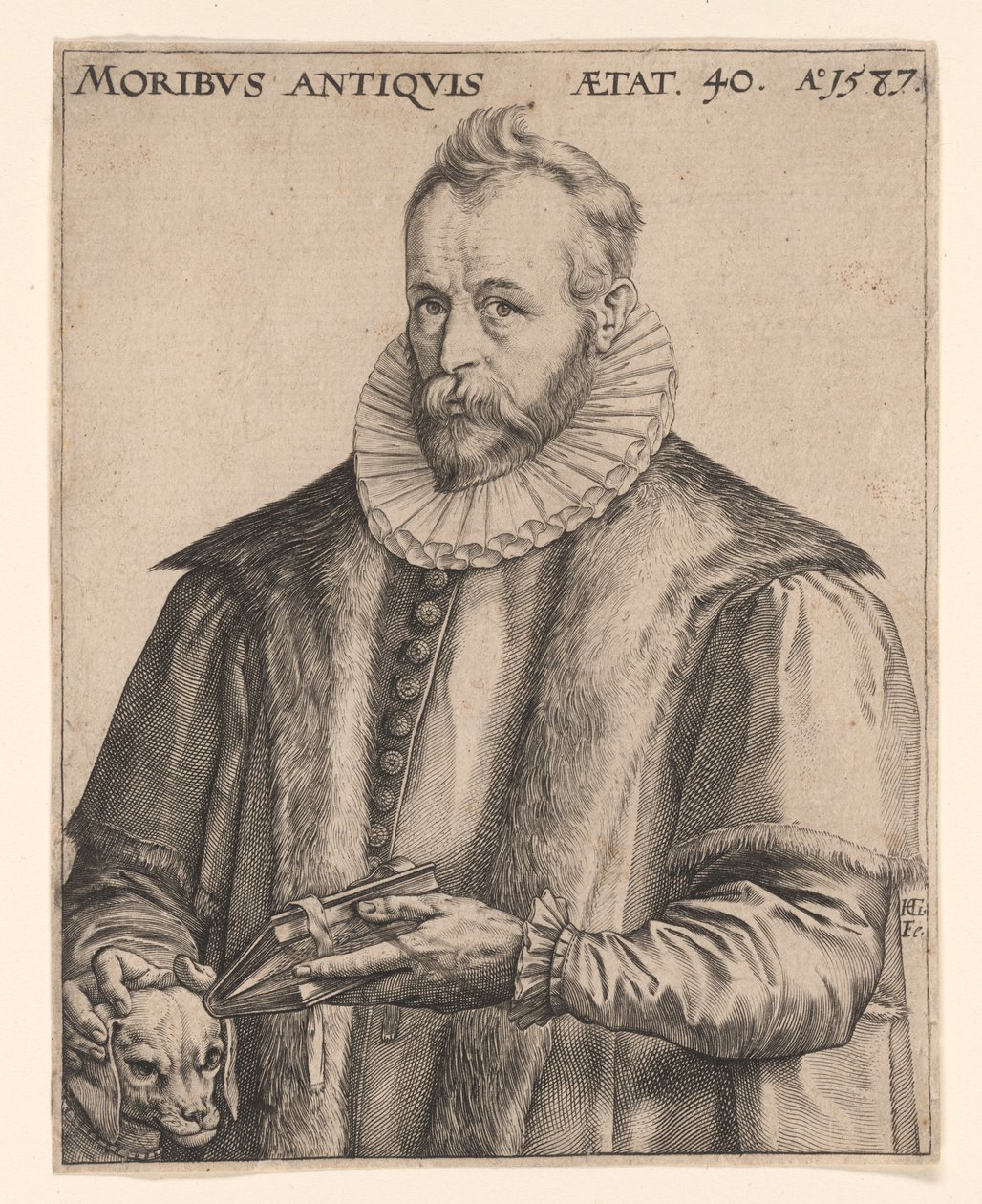 Justus Lipsius autorstwa Hendrick Goltzius