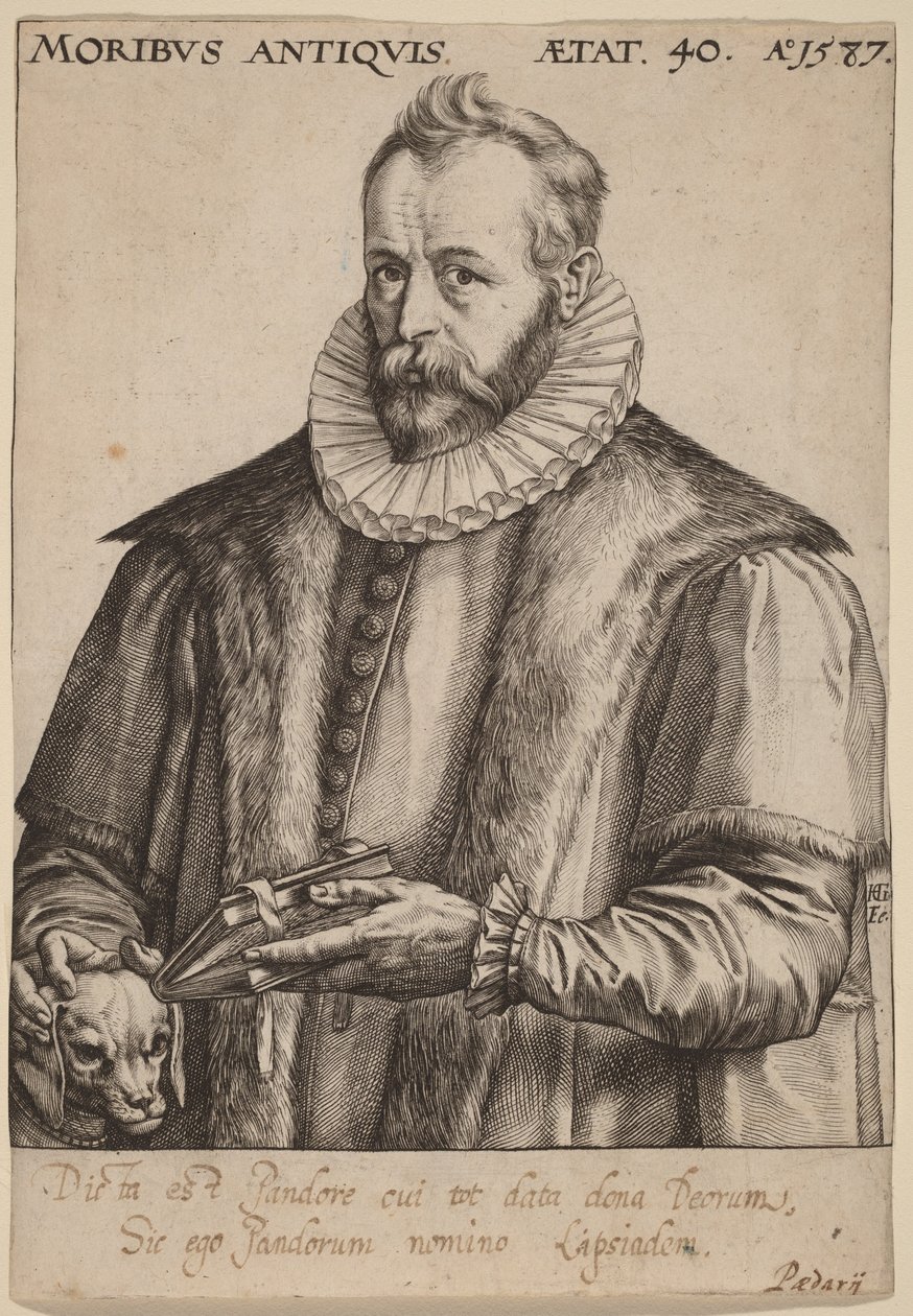 Justus Lipsius autorstwa Hendrick Goltzius
