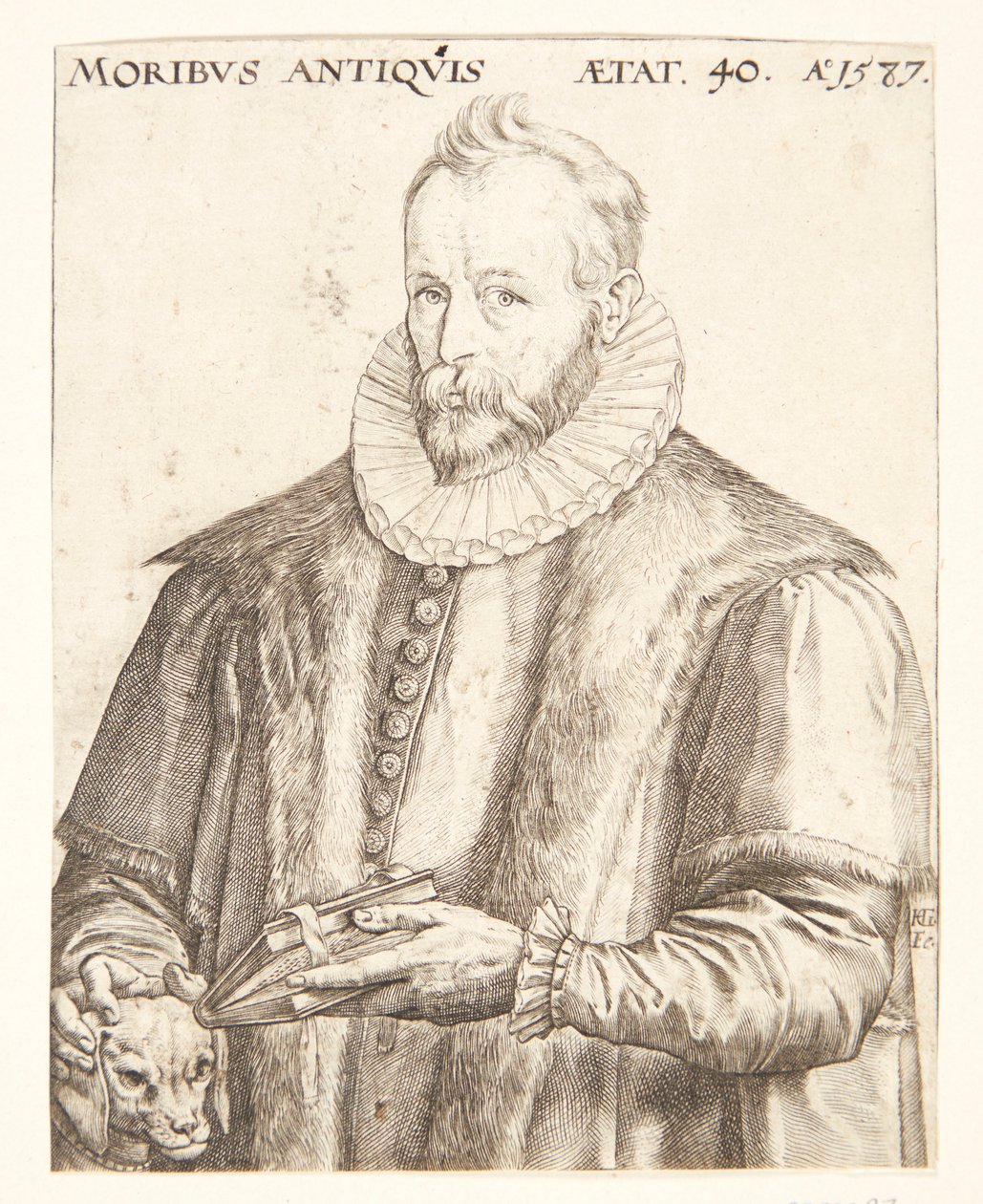 Justus Lipsius autorstwa Hendrick Goltzius