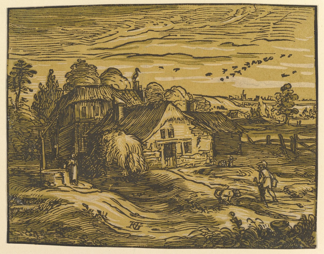 Krajobraz z chatą autorstwa Hendrick Goltzius