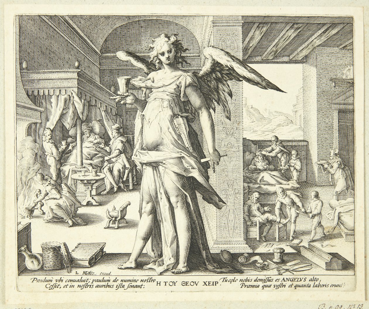 Lekarz jako anioł autorstwa Hendrick Goltzius