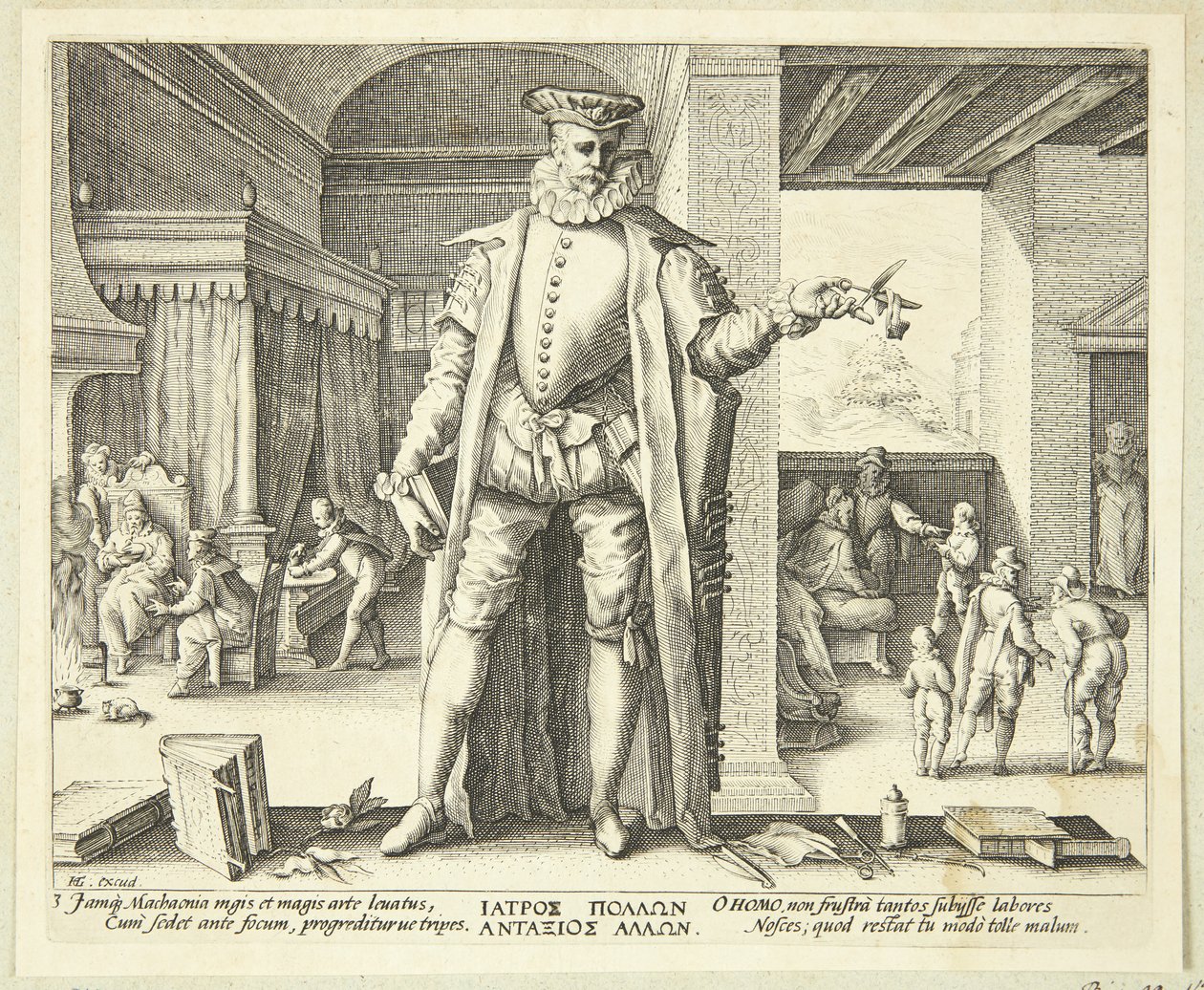 Lekarz jako człowiek autorstwa Hendrick Goltzius