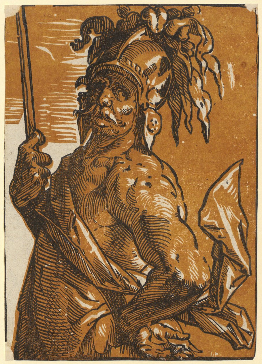 Mars w półpostaci autorstwa Hendrick Goltzius