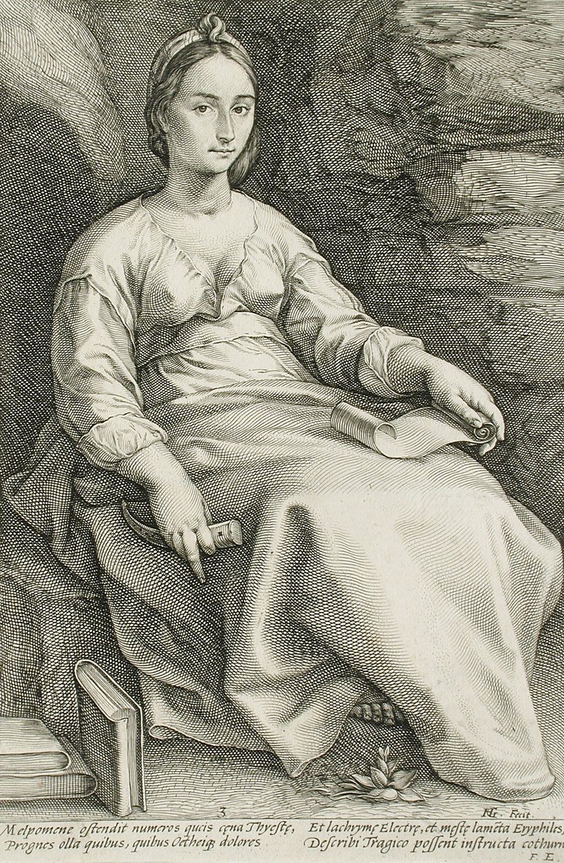Melpomena autorstwa Hendrick Goltzius