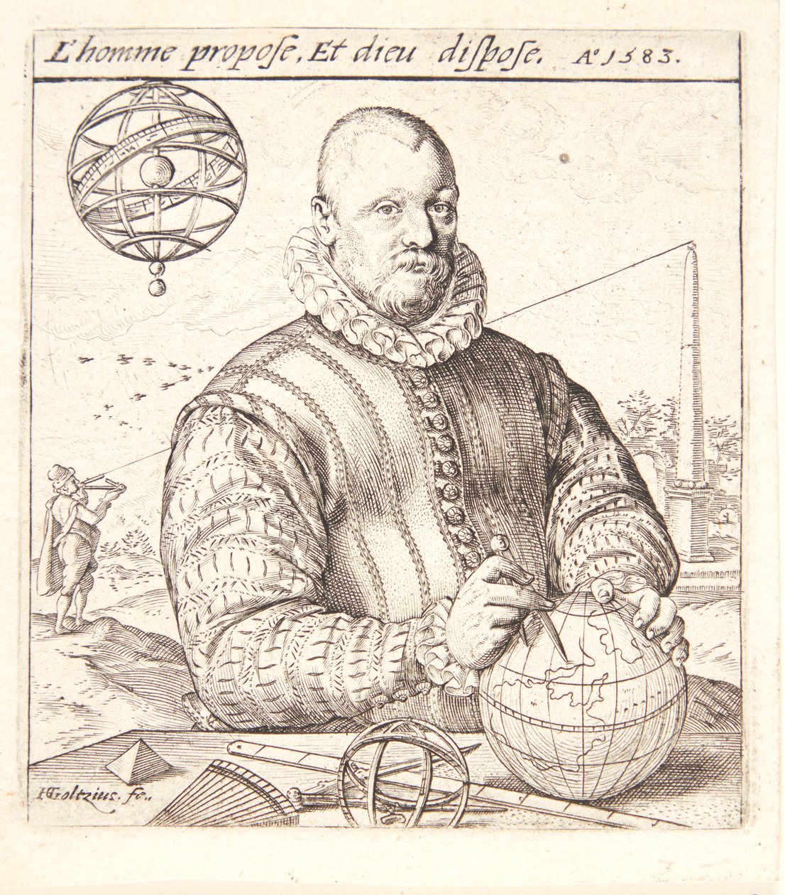 Nicolaus Petri van Deventer autorstwa Hendrick Goltzius