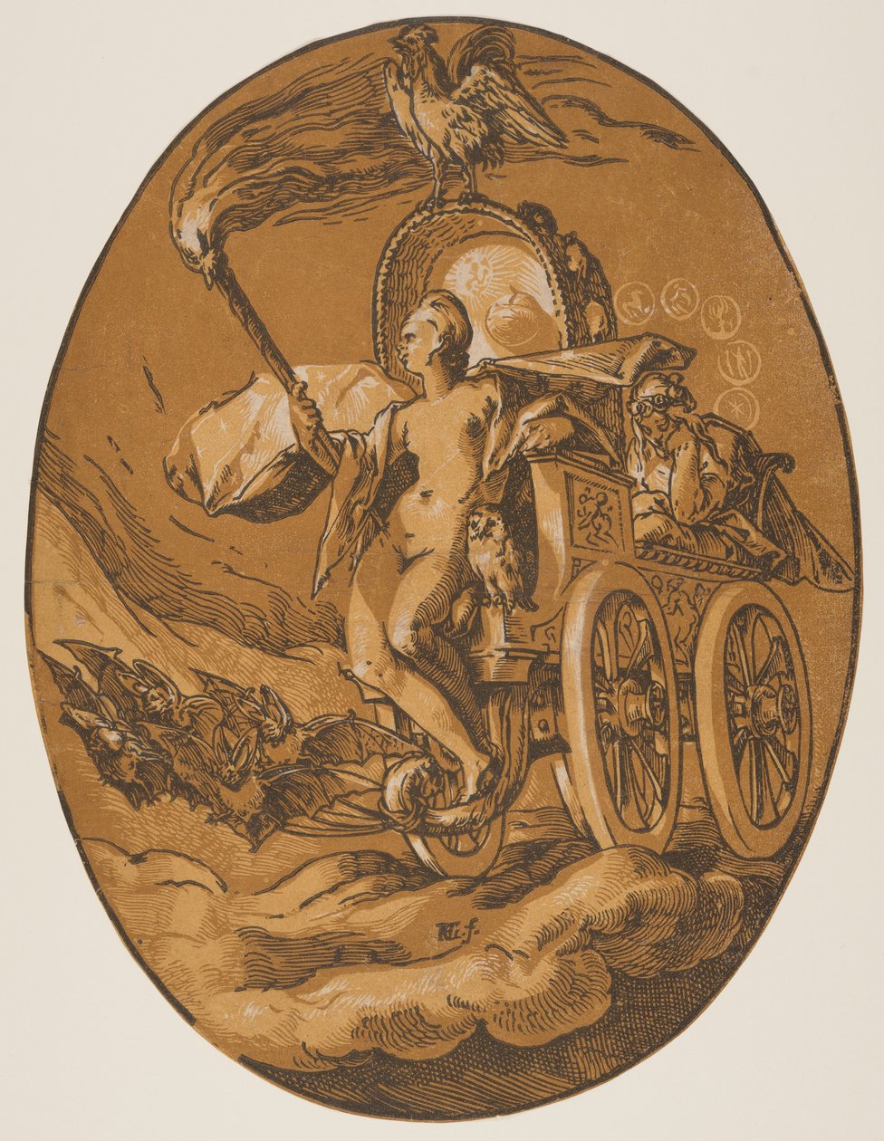 Nox, z Bóstw autorstwa Hendrick Goltzius