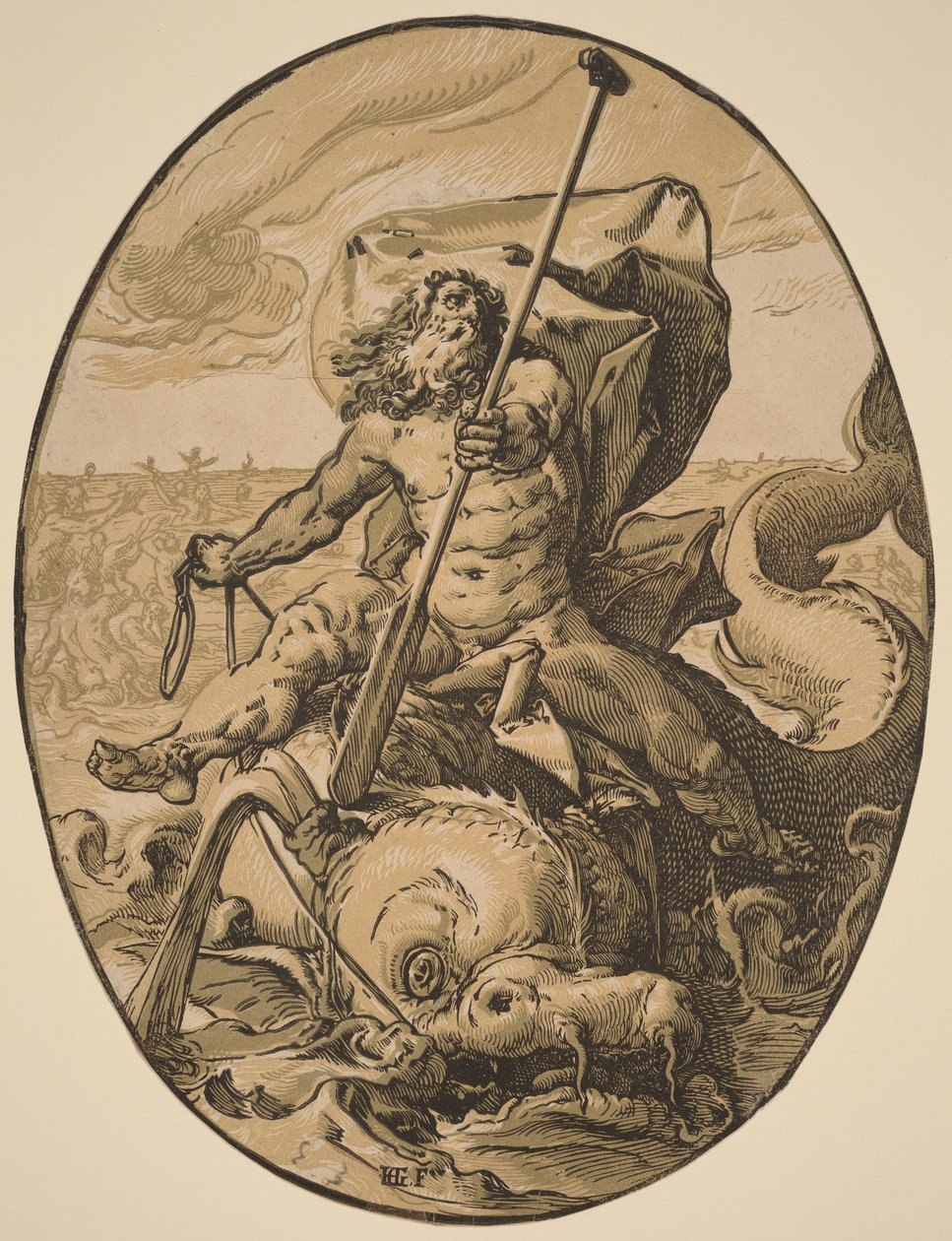Oceanus autorstwa Hendrick Goltzius