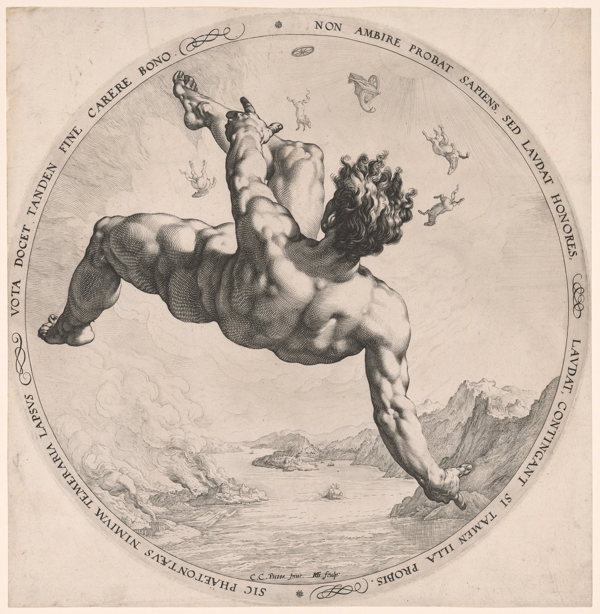Phaeton, z filmu "Czterej Niegodziwcy autorstwa Hendrick Goltzius