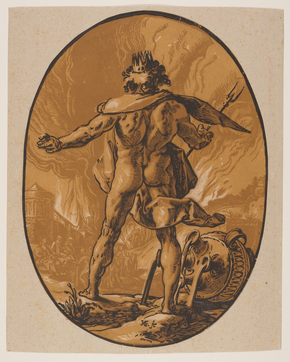Pluton, z Bóstwa autorstwa Hendrick Goltzius