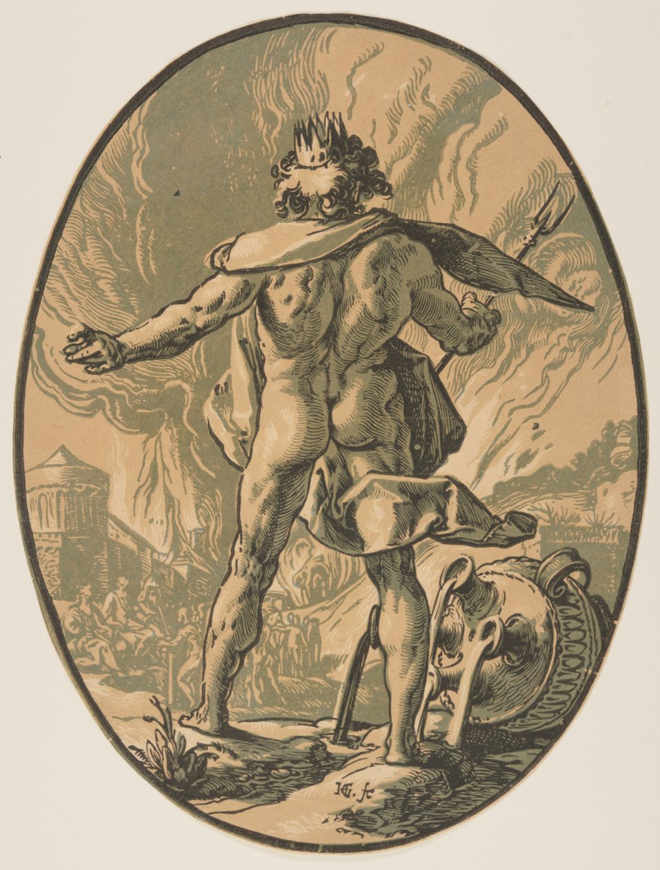 Pluton, z Bóstwa autorstwa Hendrick Goltzius