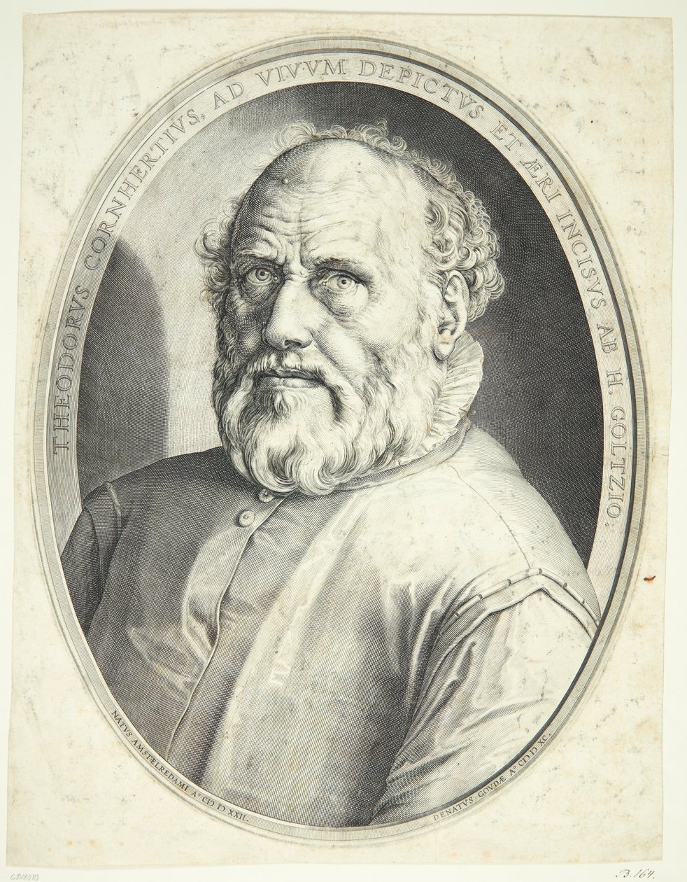 Portret Dircka Volkertsza Coornherta autorstwa Hendrick Goltzius