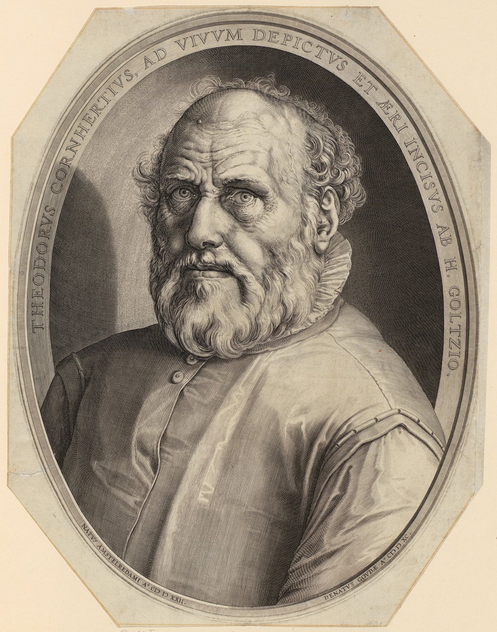 Portret Dircka Volckertsa Coornherta autorstwa Hendrick Goltzius