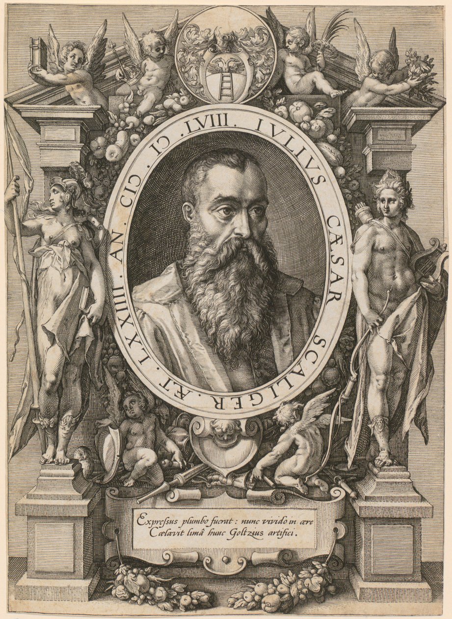 Portret Juliusza Cezara Scaligera autorstwa Hendrick Goltzius