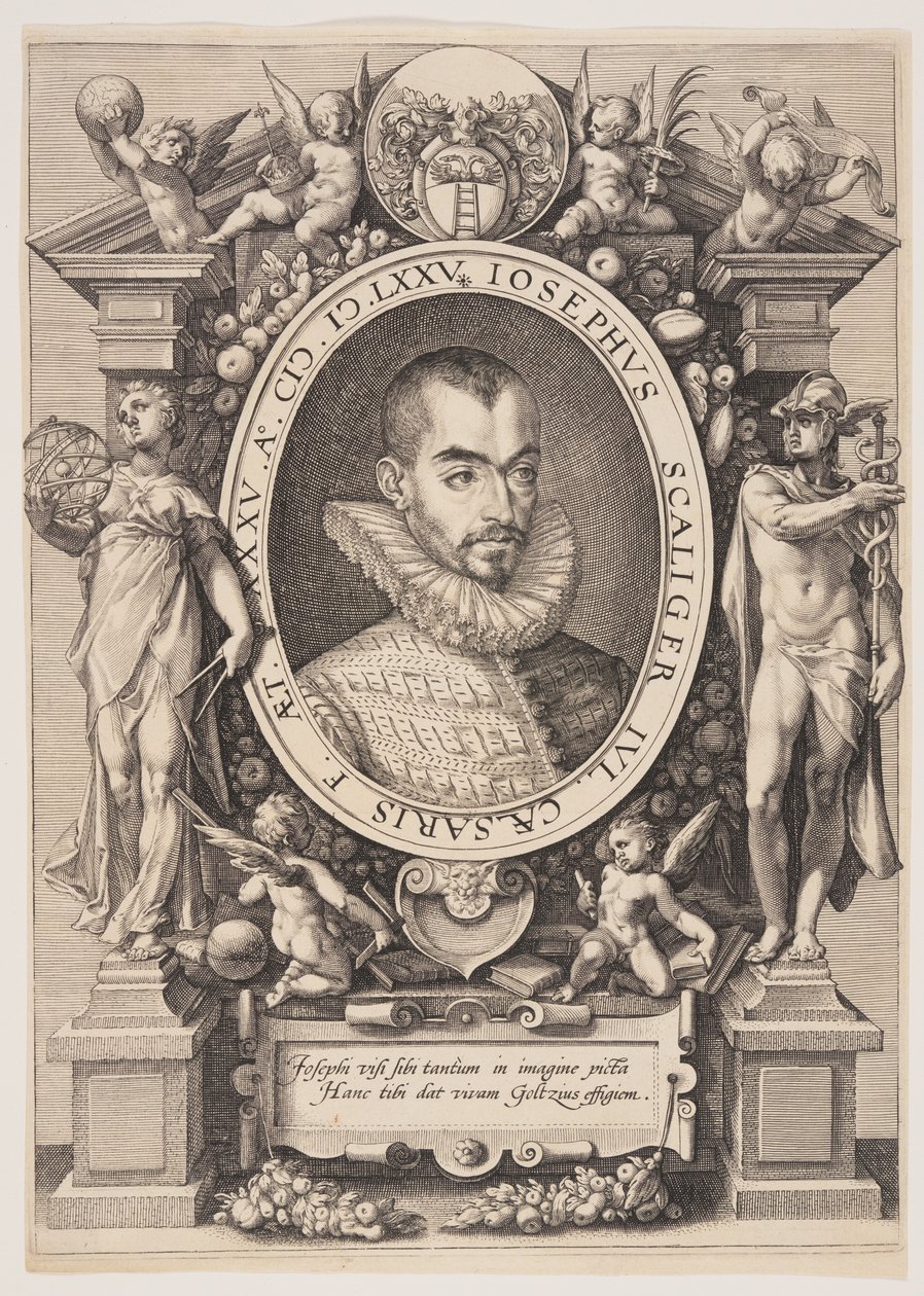 Portret Josephusa Justusa Scaligera autorstwa Hendrick Goltzius
