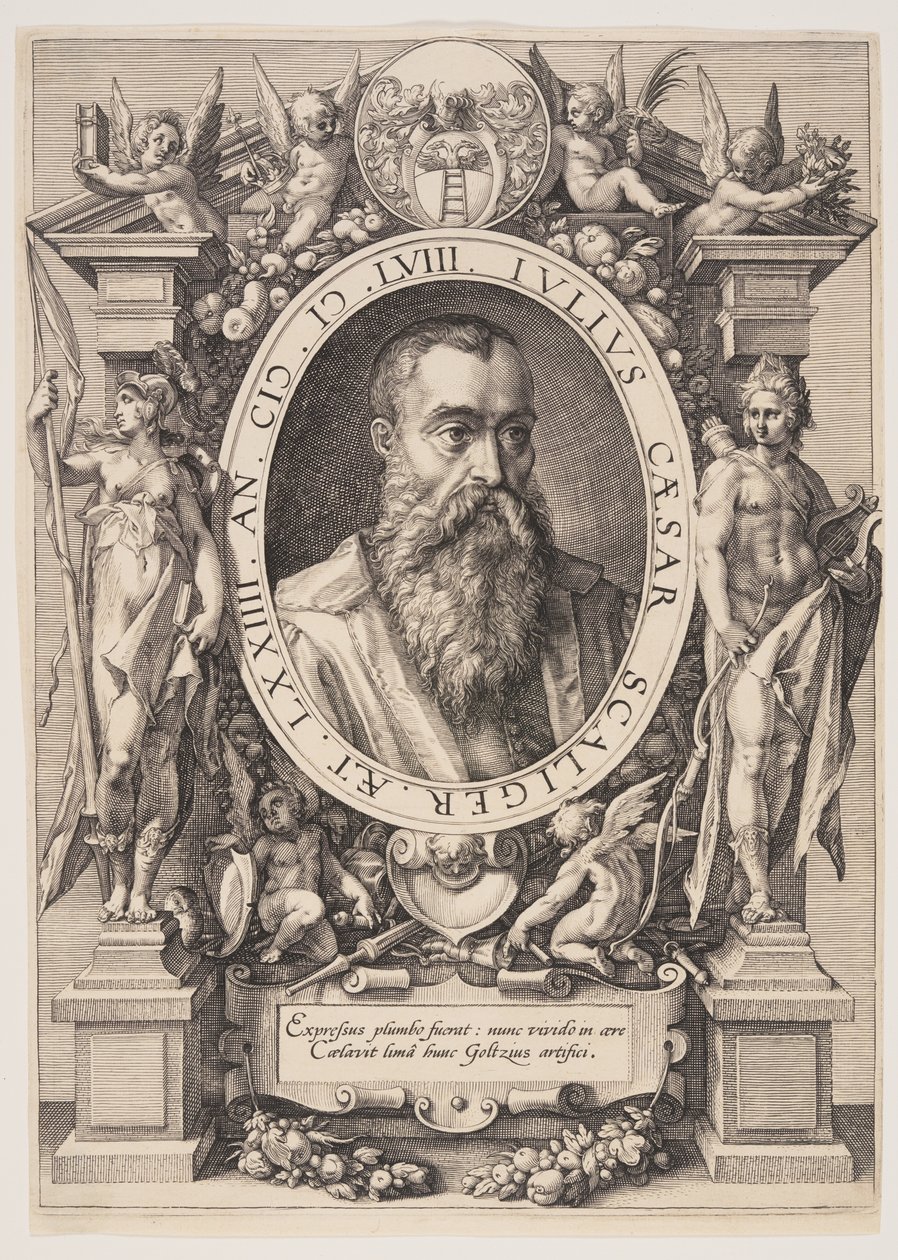 Portret Juliusza Cezara Scaligera autorstwa Hendrick Goltzius