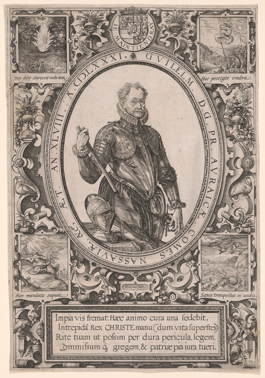 Portret Wilhelma Orańskiego autorstwa Hendrick Goltzius