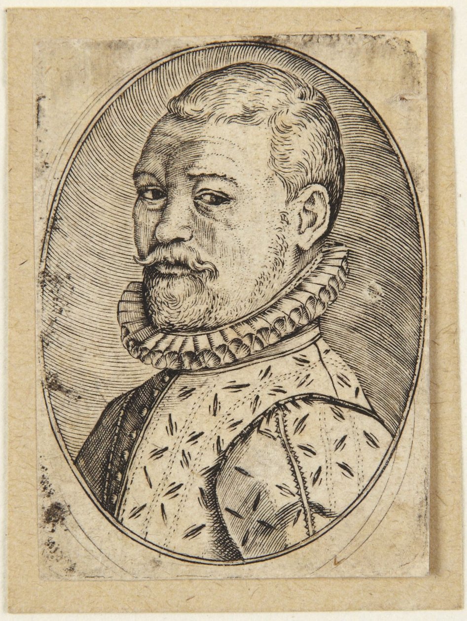 Portret mężczyzny zwróconego w lewo autorstwa Hendrick Goltzius