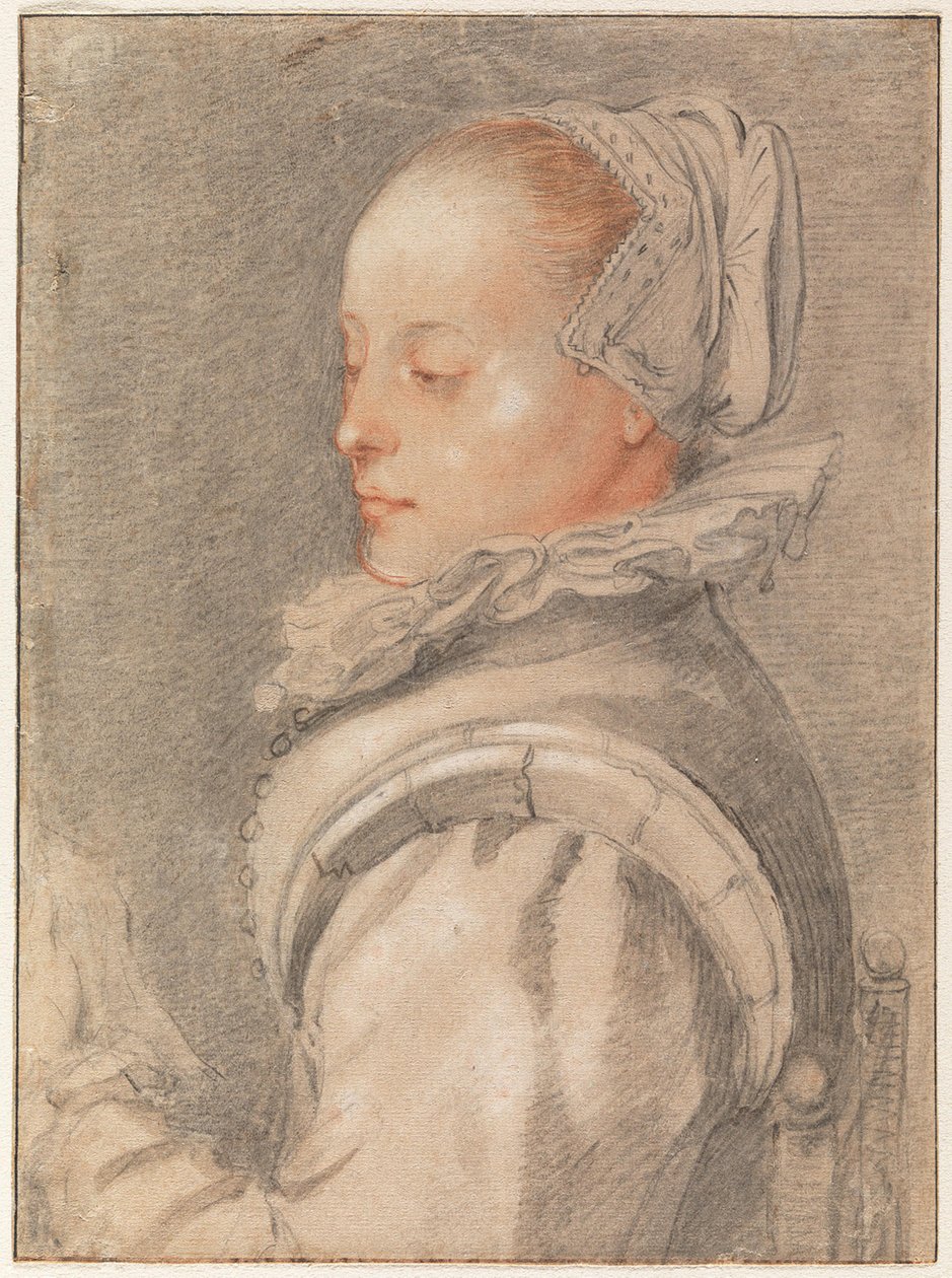 Portret młodej kobiety autorstwa Hendrick Goltzius