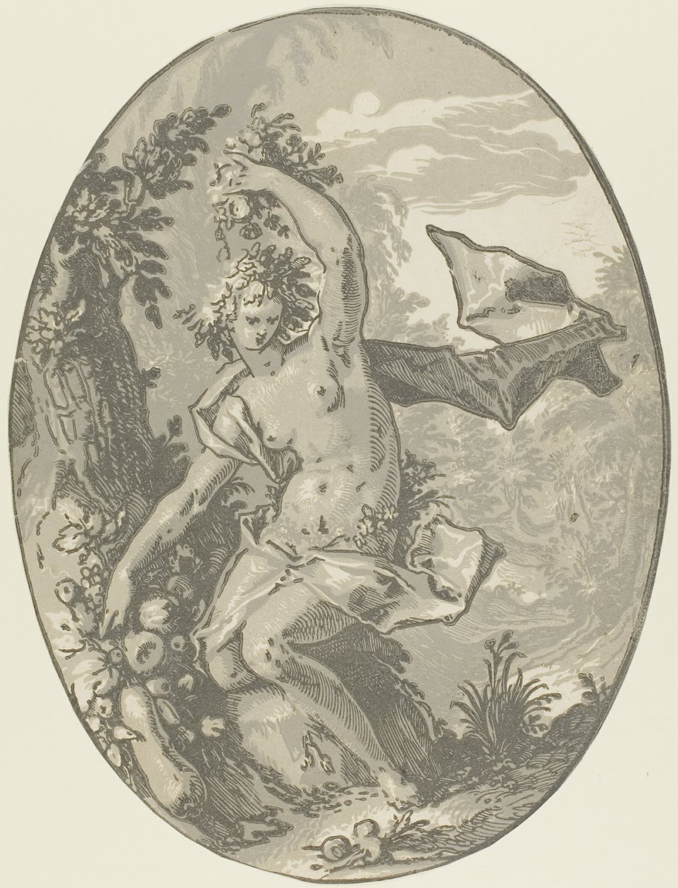 Prozerpina, płyta piąta z Demogorgon i Bóstwa autorstwa Hendrick Goltzius