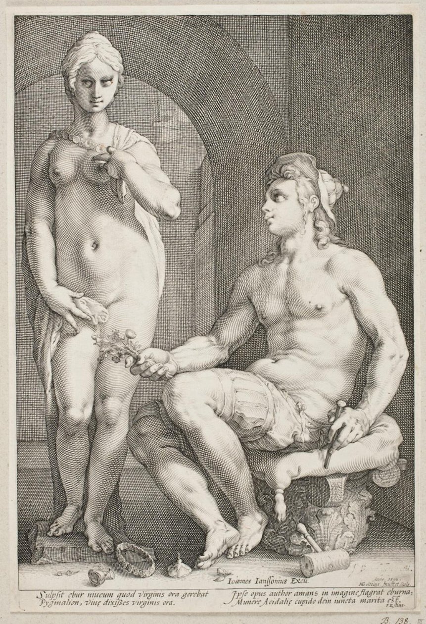 Pigmalion i Galatea autorstwa Hendrick Goltzius