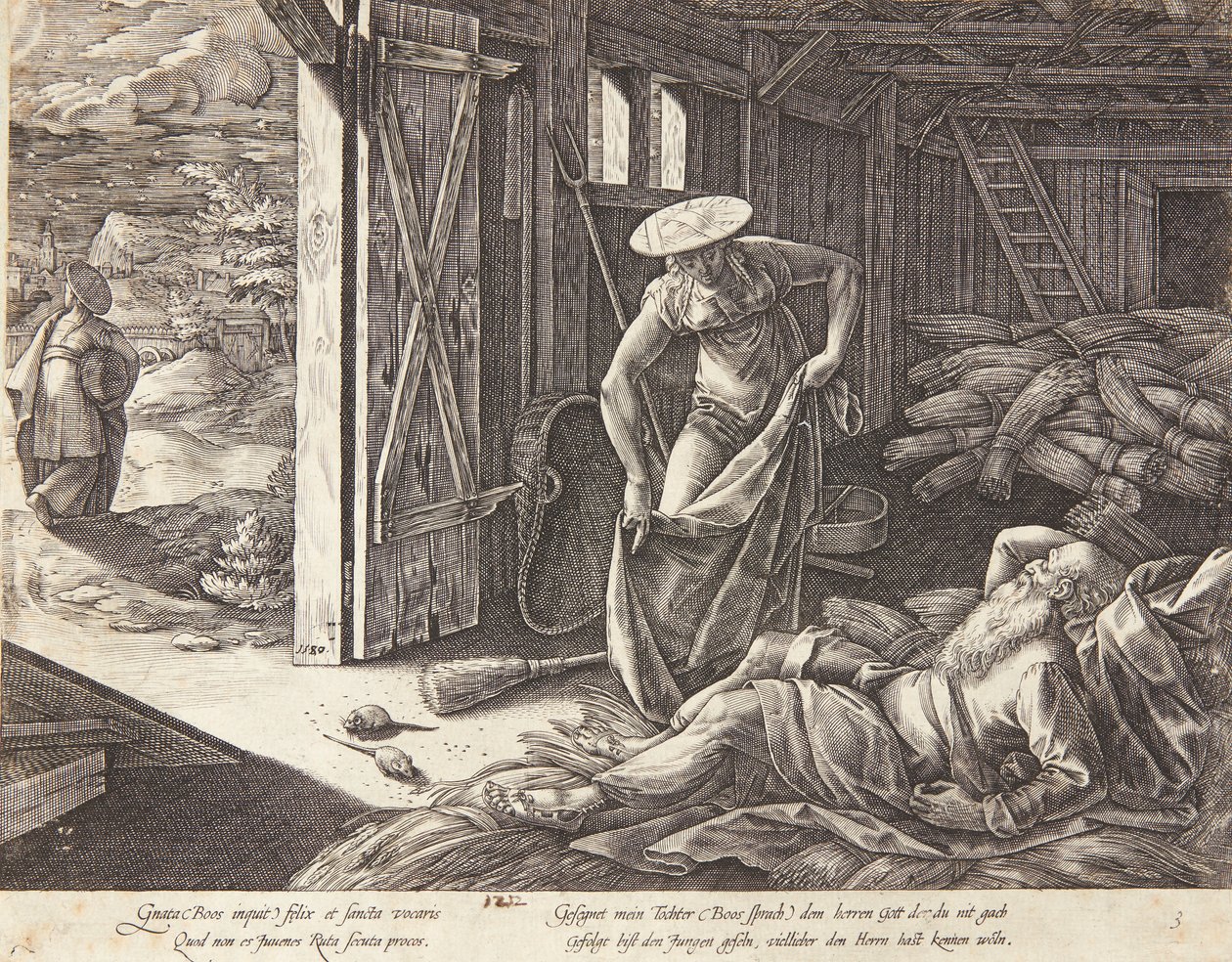 Rut i Booz na klepisku autorstwa Hendrick Goltzius