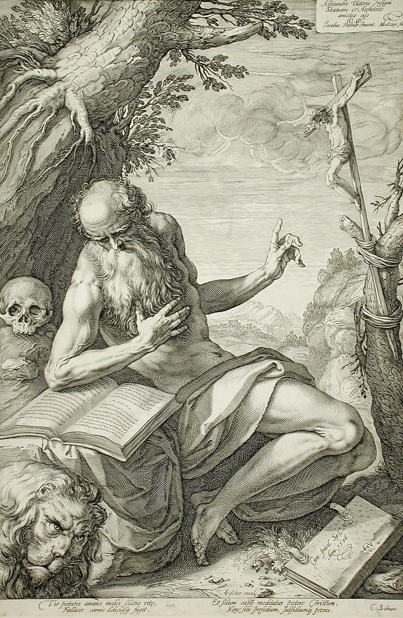 Święty Hieronim autorstwa Hendrick Goltzius
