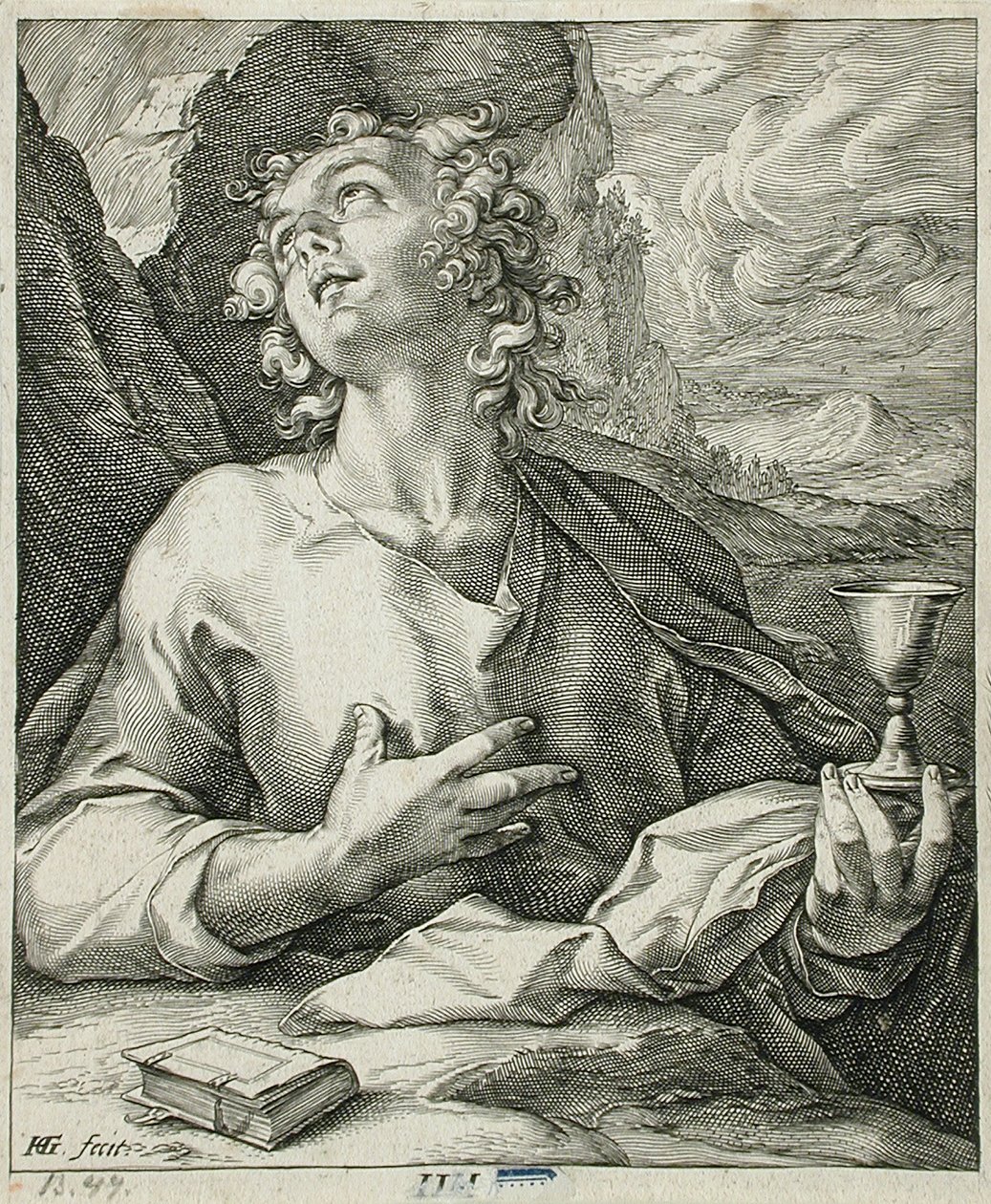 Święty Jan Ewangelista autorstwa Hendrick Goltzius