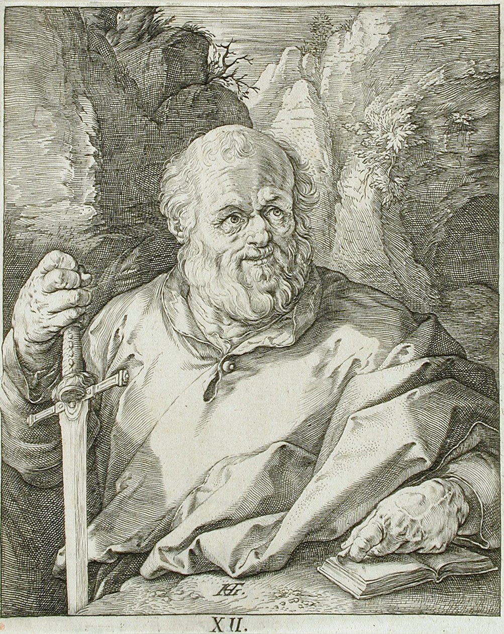 Święty Maciej autorstwa Hendrick Goltzius