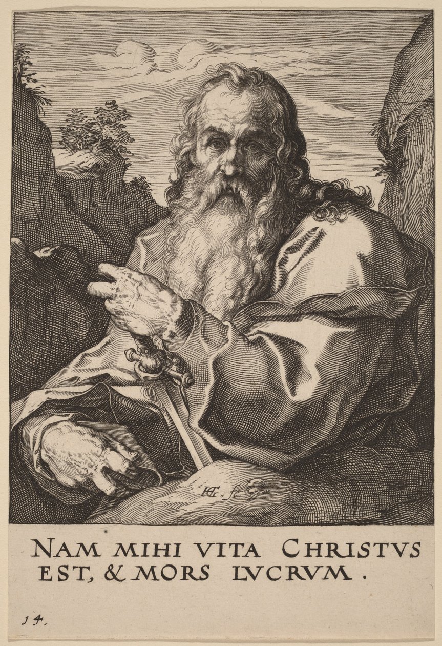 Święty Paweł autorstwa Hendrick Goltzius