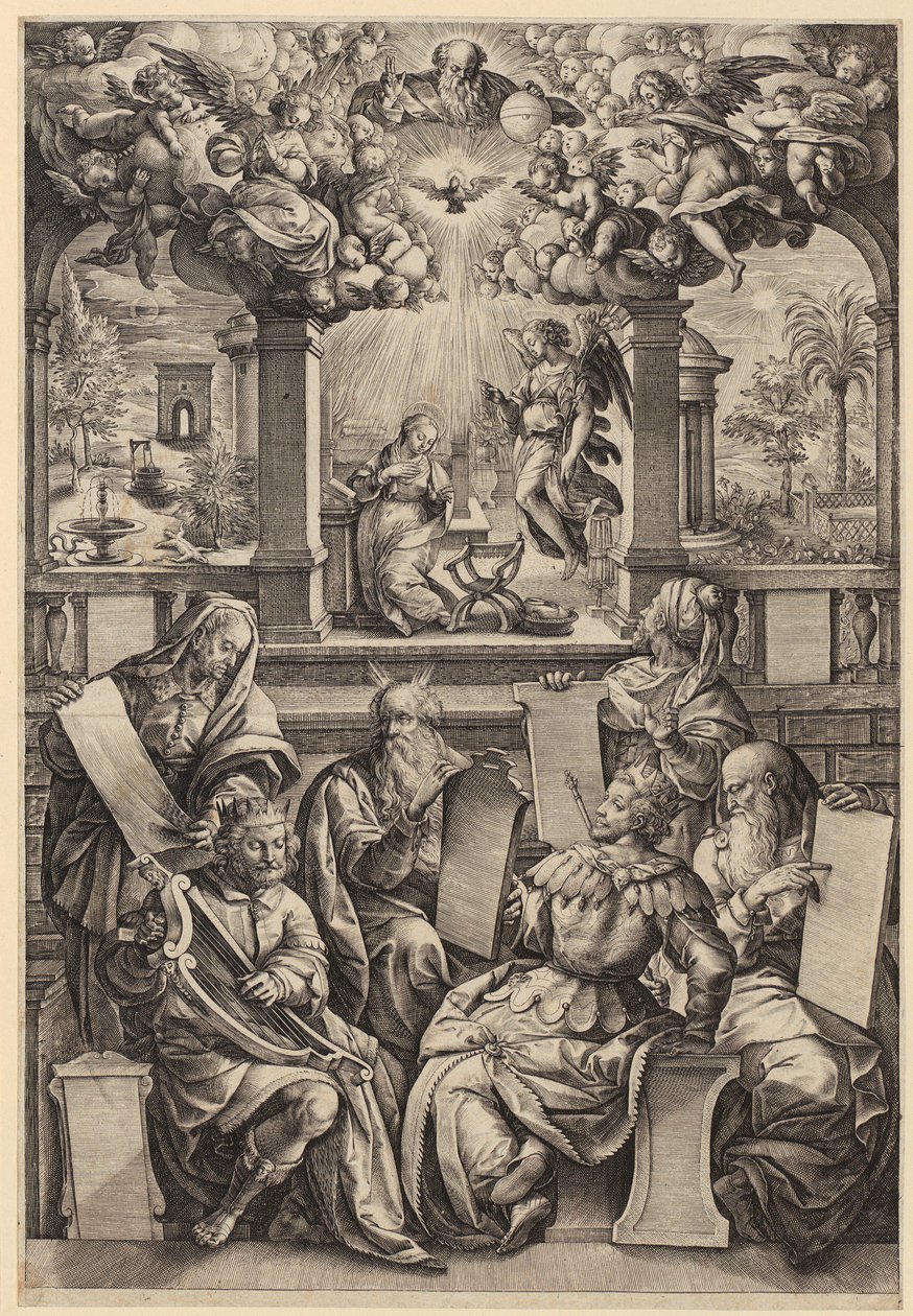 Sześciu proroków Zwiastowania autorstwa Hendrick Goltzius