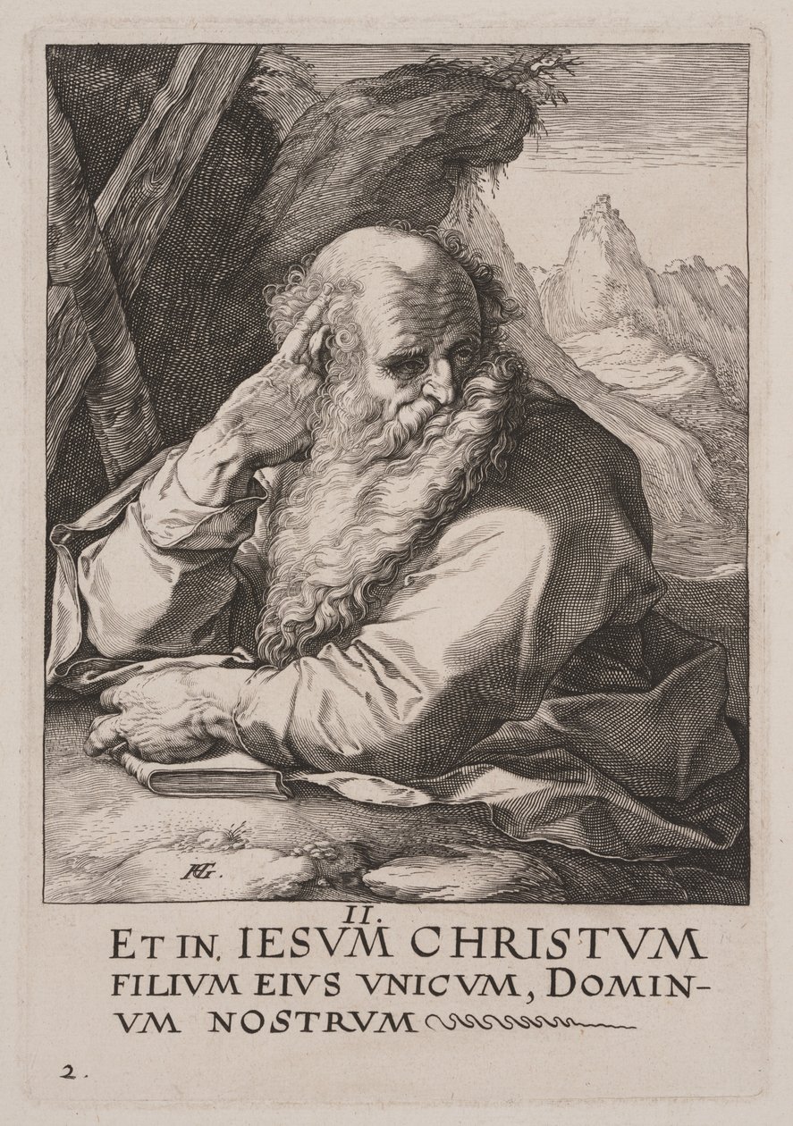 Święty Andrzej od Chrystusa, Apostołowie i święty Paweł z Credo autorstwa Hendrick Goltzius