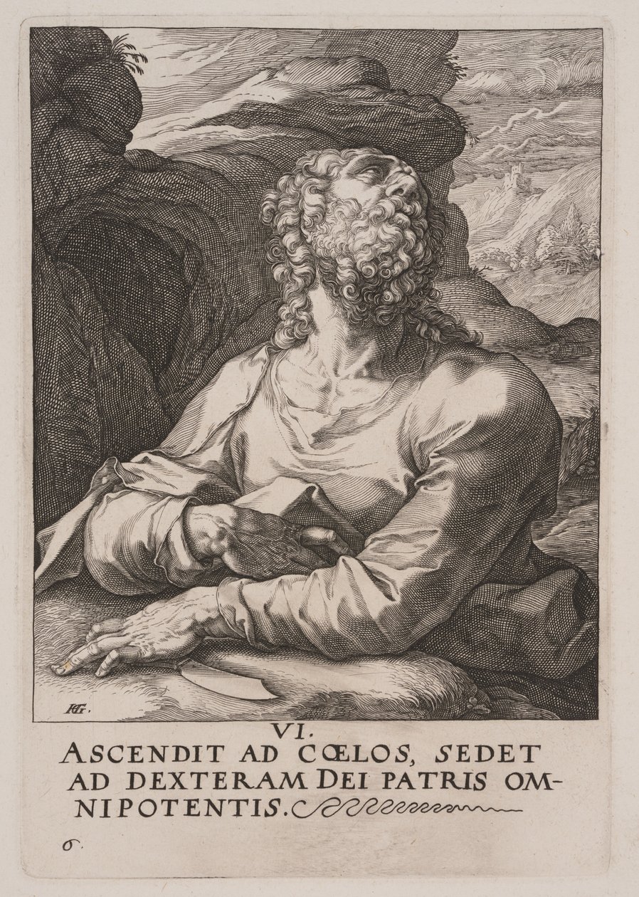 Bartłomiej od Chrystusa, Apostołów i św. Pawła z Credo autorstwa Hendrick Goltzius