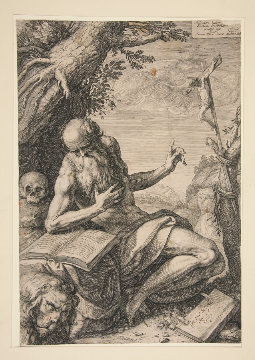 Święty Hieronim na pustyni autorstwa Hendrick Goltzius