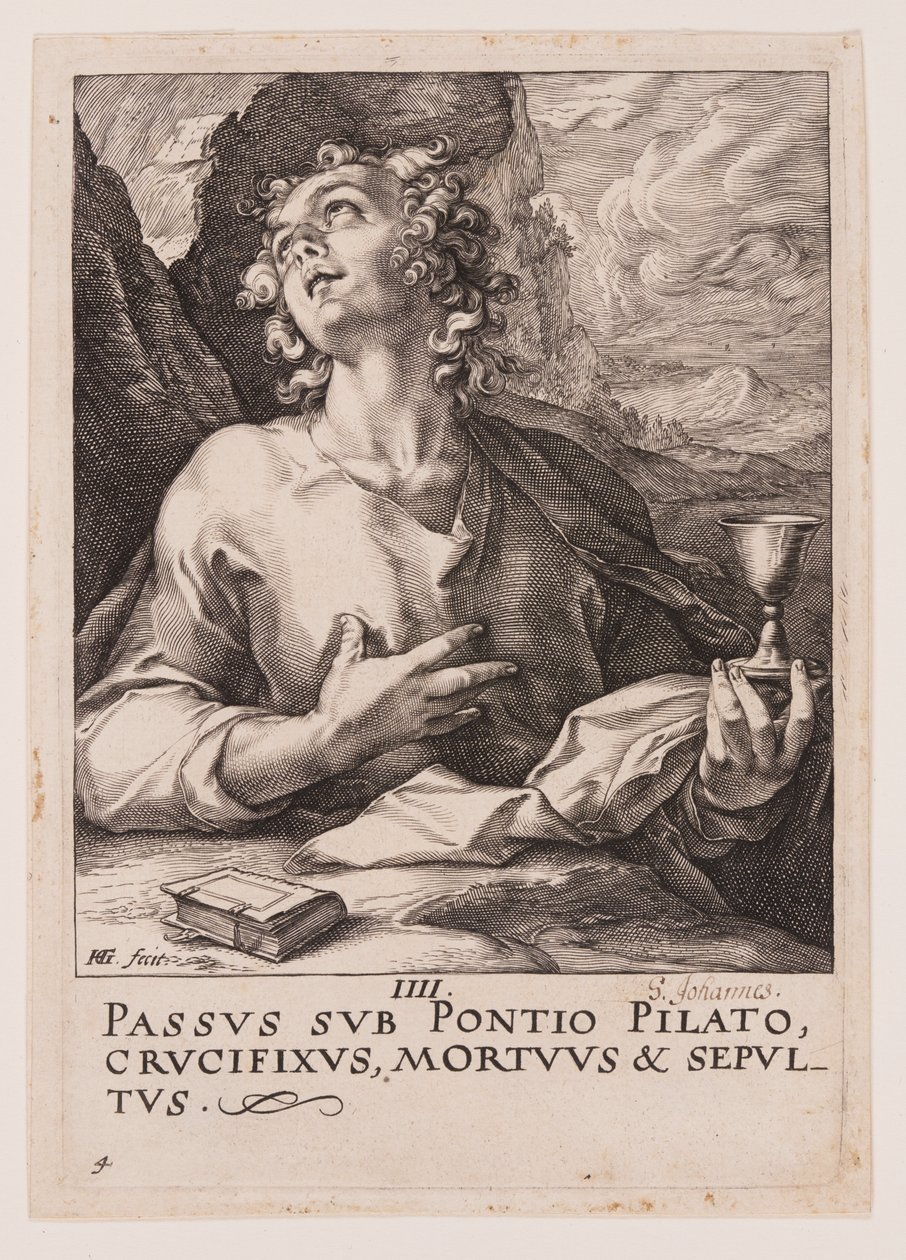 Święty Jan od Chrystusa, Apostołowie i święty Paweł z Credo autorstwa Hendrick Goltzius