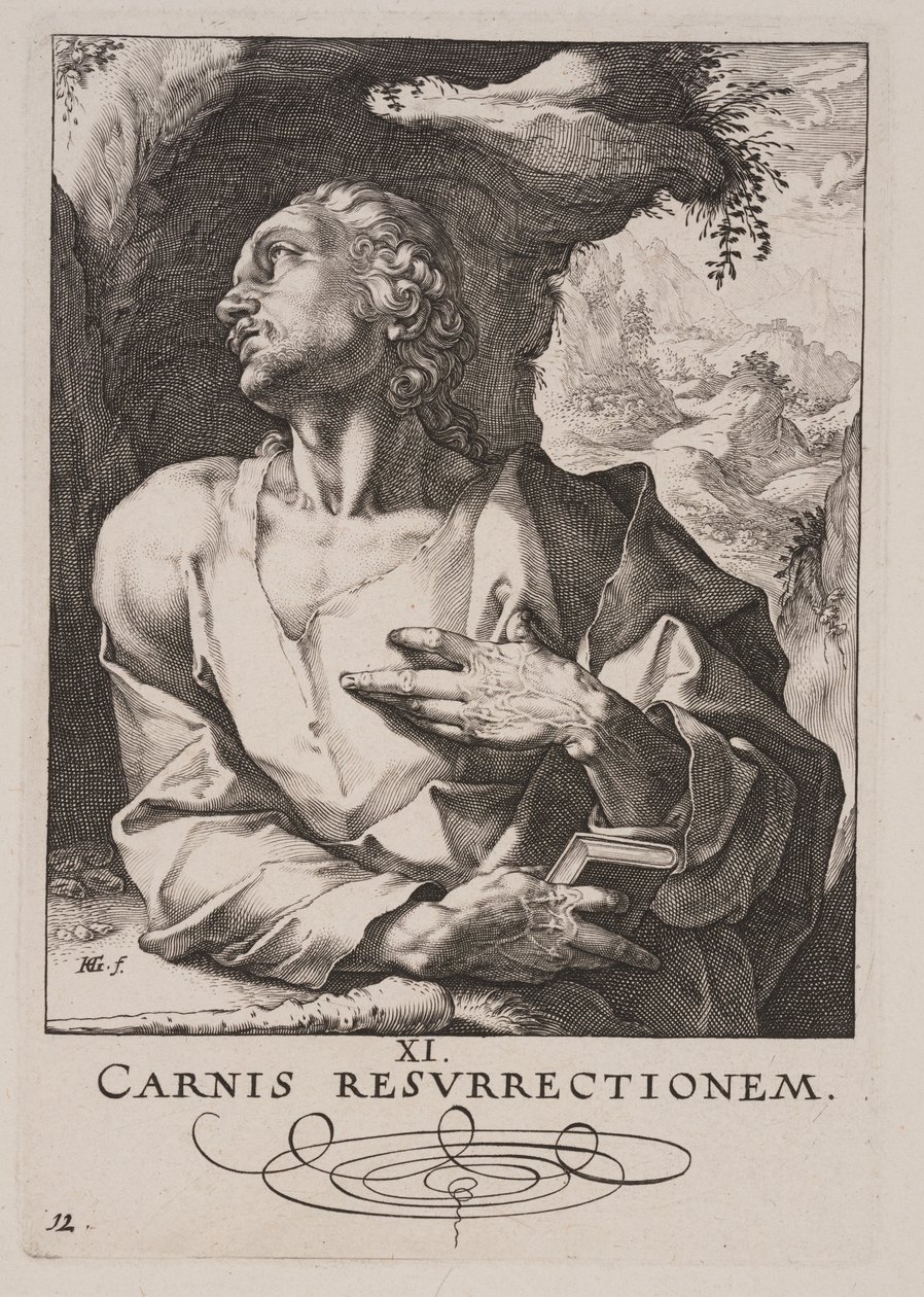 Juda Tadeusz, od Chrystusa, Apostołów i św. Pawła z Credo autorstwa Hendrick Goltzius