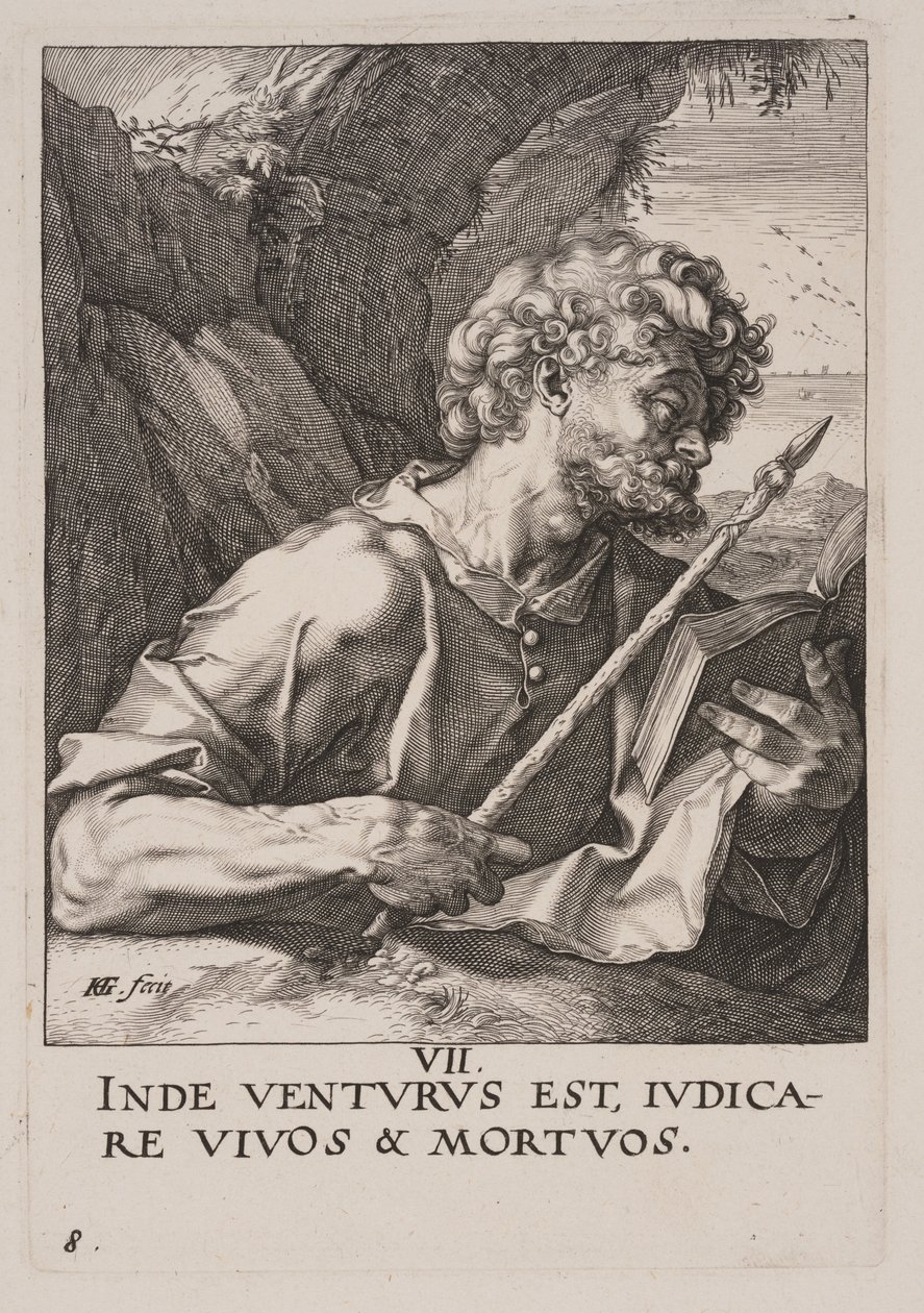 Tomasz, od Chrystusa, Apostołów i św. Pawła z Credo autorstwa Hendrick Goltzius