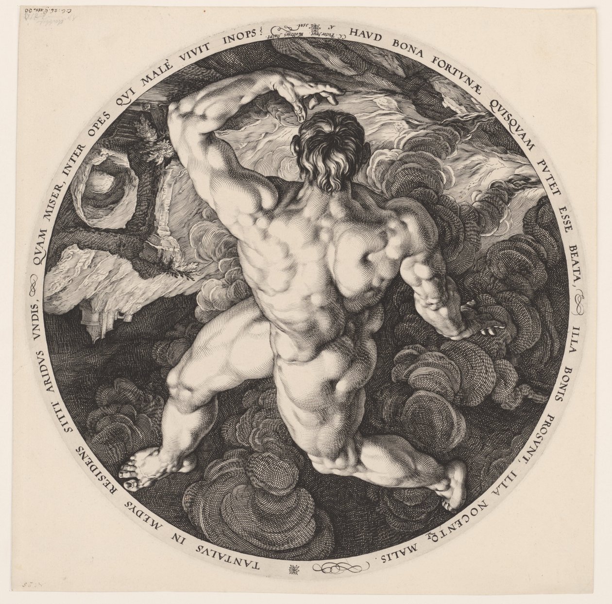 Tantal De vier vallers (tytuł serii) autorstwa Hendrick Goltzius