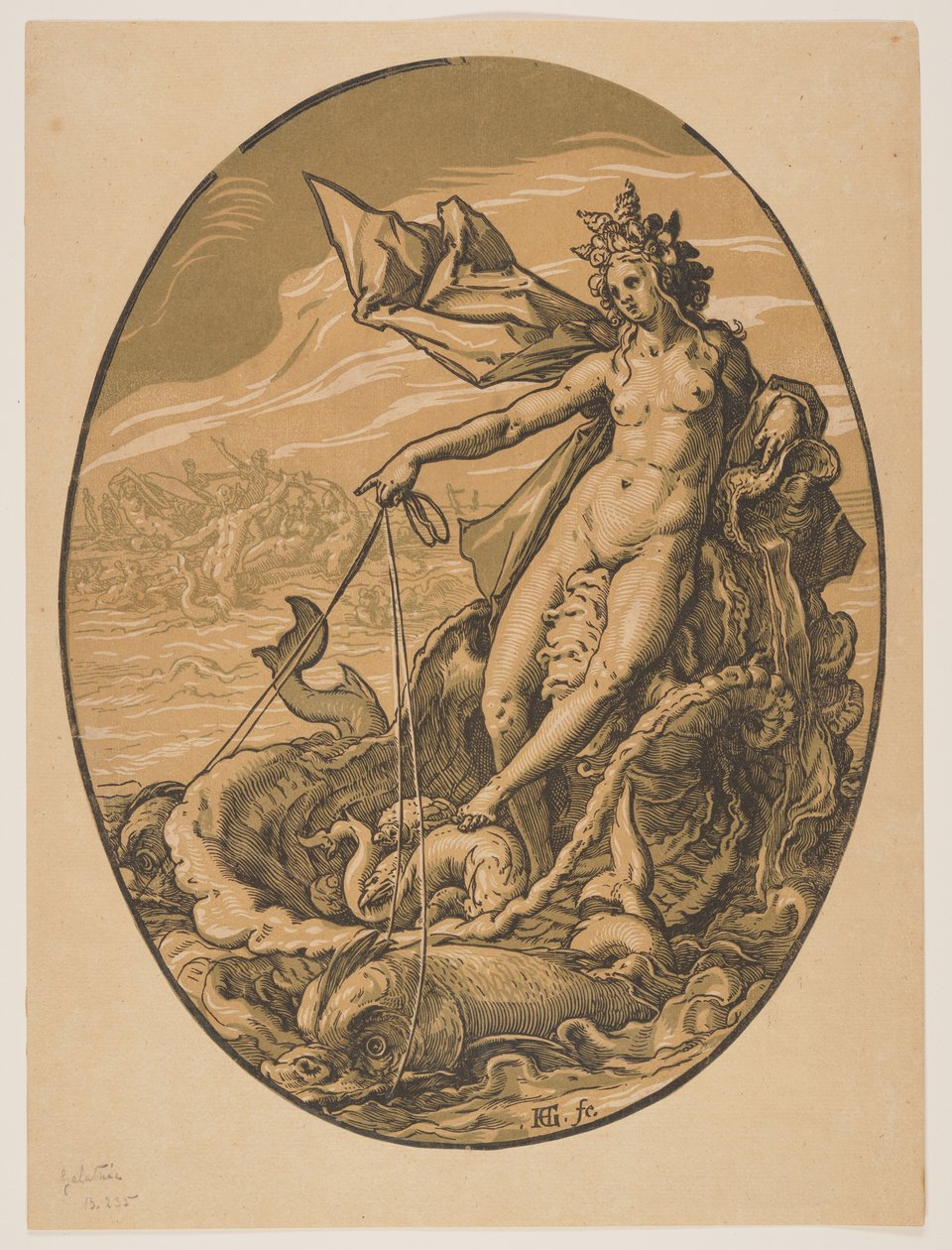 Tethys, z Bóstw autorstwa Hendrick Goltzius