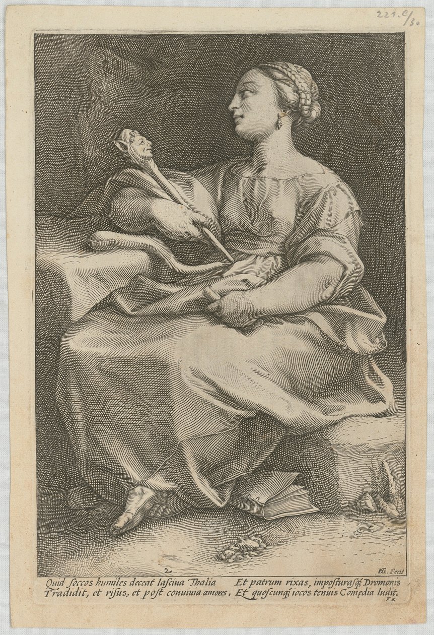 Thalia, strona 2 odcinka „Dziewięć muz” autorstwa Hendrick Goltzius
